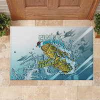 Bass Fishing Vintage Rubber Doormat - Wonder Print Shop
