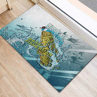 Bass Fishing Vintage Rubber Doormat - Wonder Print Shop