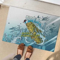 Bass Fishing Vintage Rubber Doormat - Wonder Print Shop