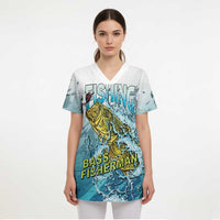 Bass Fishing Vintage Scrub Top - Wonder Print Shop