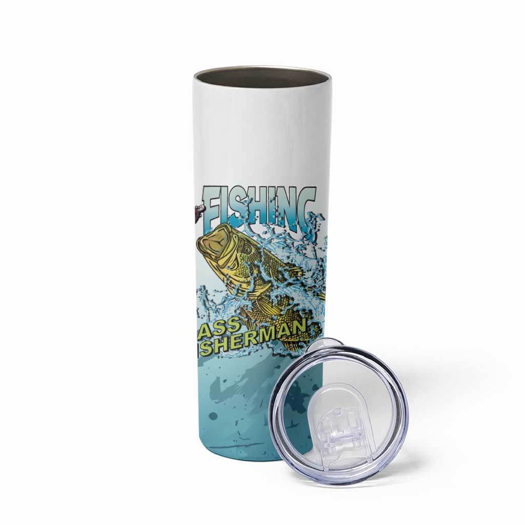 Bass Fishing Vintage Skinny Tumbler - Wonder Print Shop