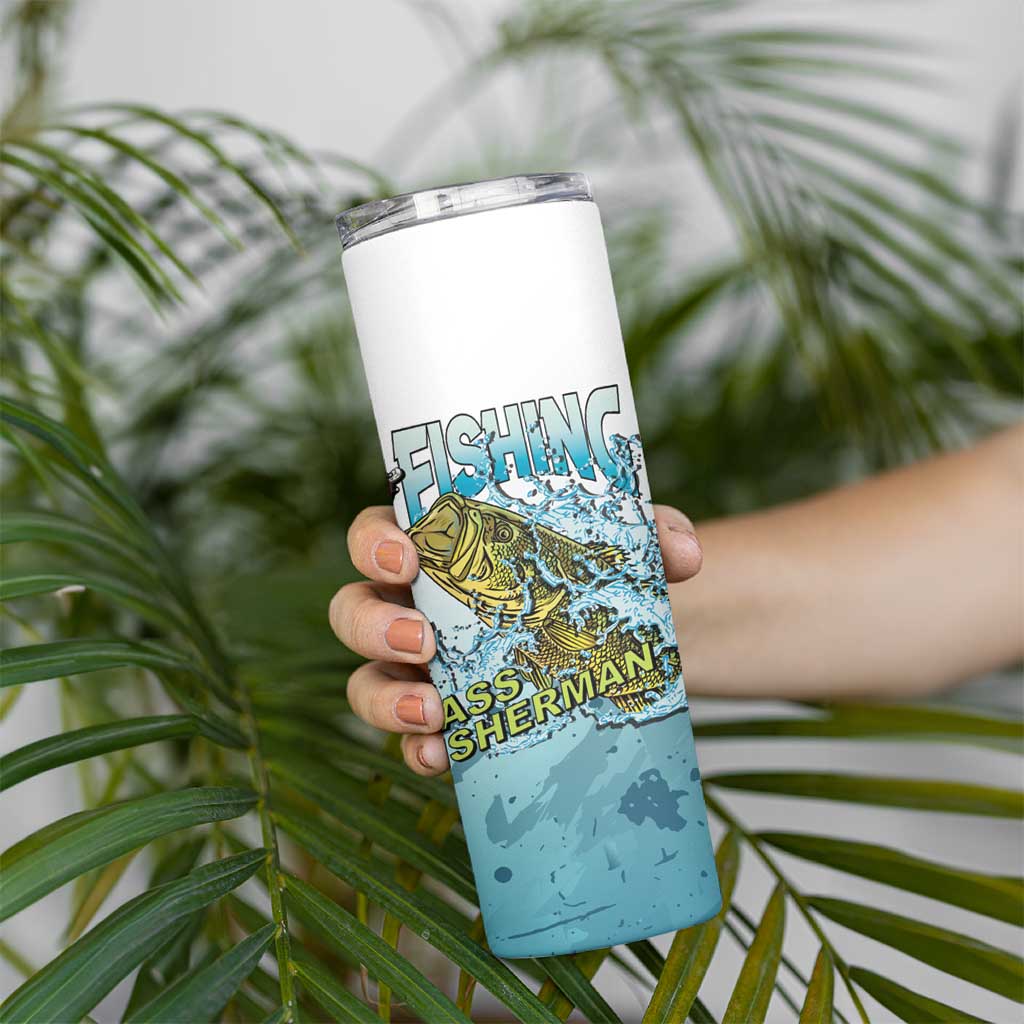 Bass Fishing Vintage Skinny Tumbler - Wonder Print Shop