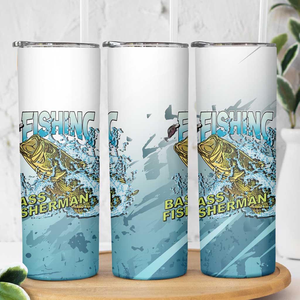 Bass Fishing Vintage Skinny Tumbler - Wonder Print Shop