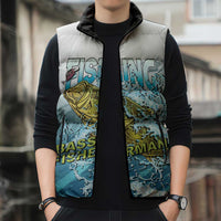 Bass Fishing Vintage Sleeveless Puffer Jacket - Wonder Print Shop