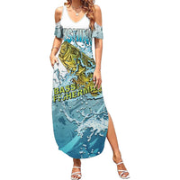 Bass Fishing Vintage Summer Maxi Dress - Wonder Print Shop