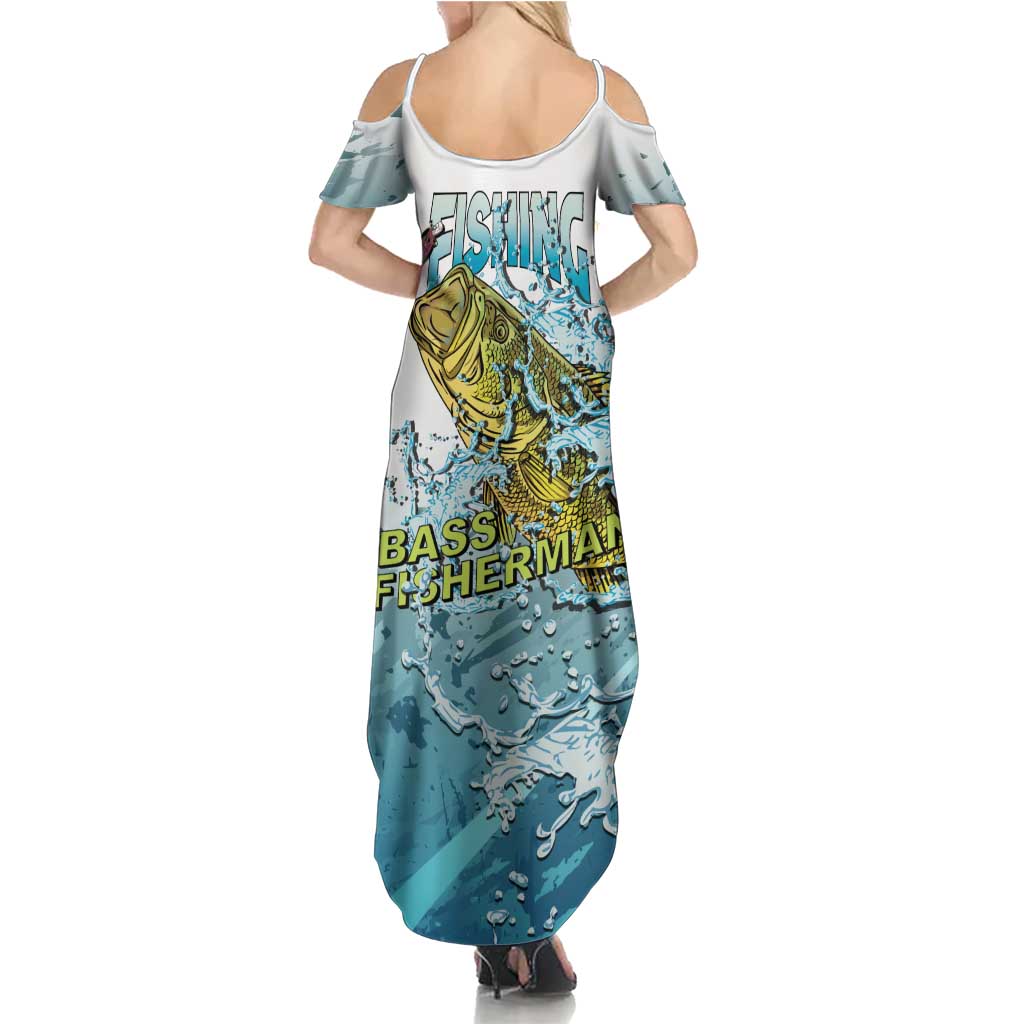 Bass Fishing Vintage Summer Maxi Dress - Wonder Print Shop