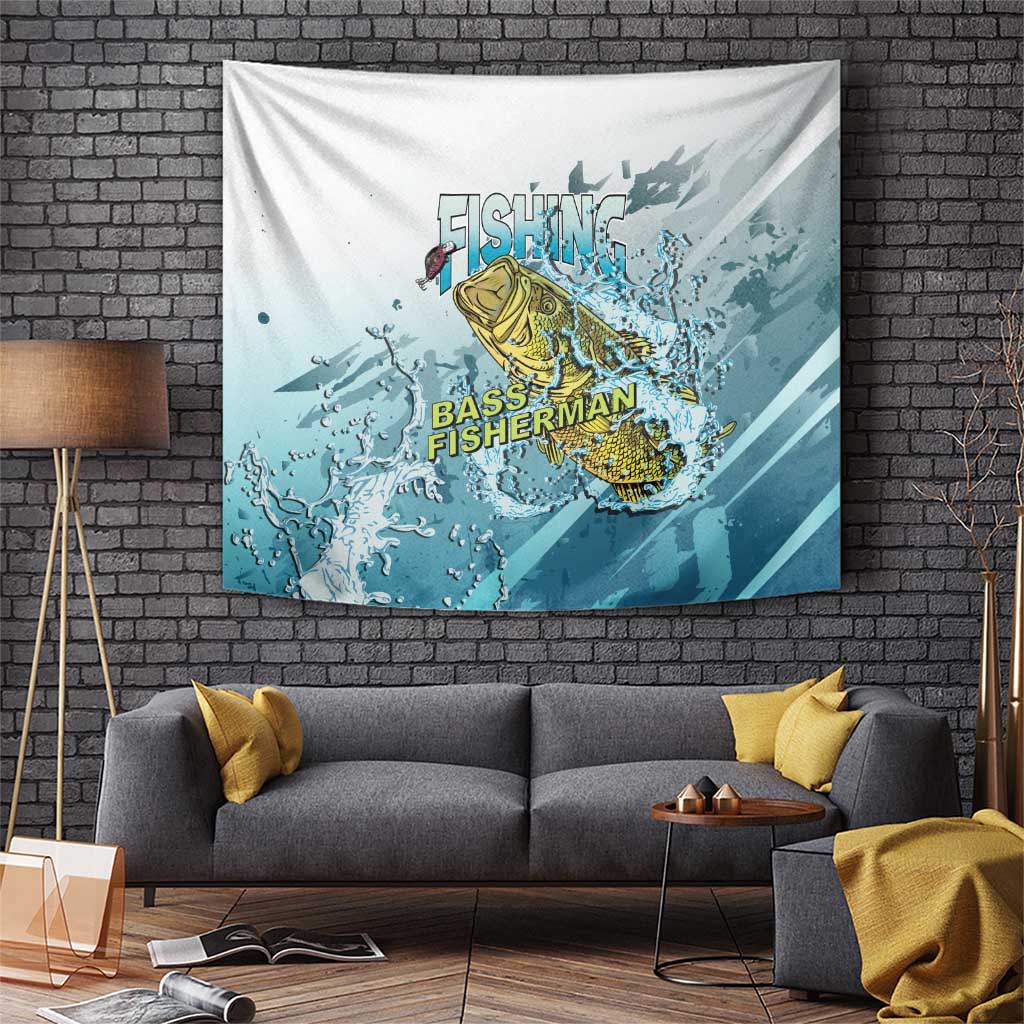 Bass Fishing Vintage Tapestry - Wonder Print Shop
