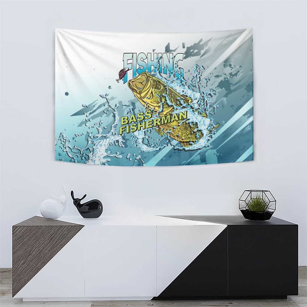Bass Fishing Vintage Tapestry - Wonder Print Shop