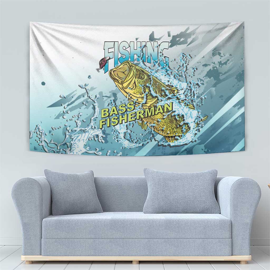 Bass Fishing Vintage Tapestry - Wonder Print Shop
