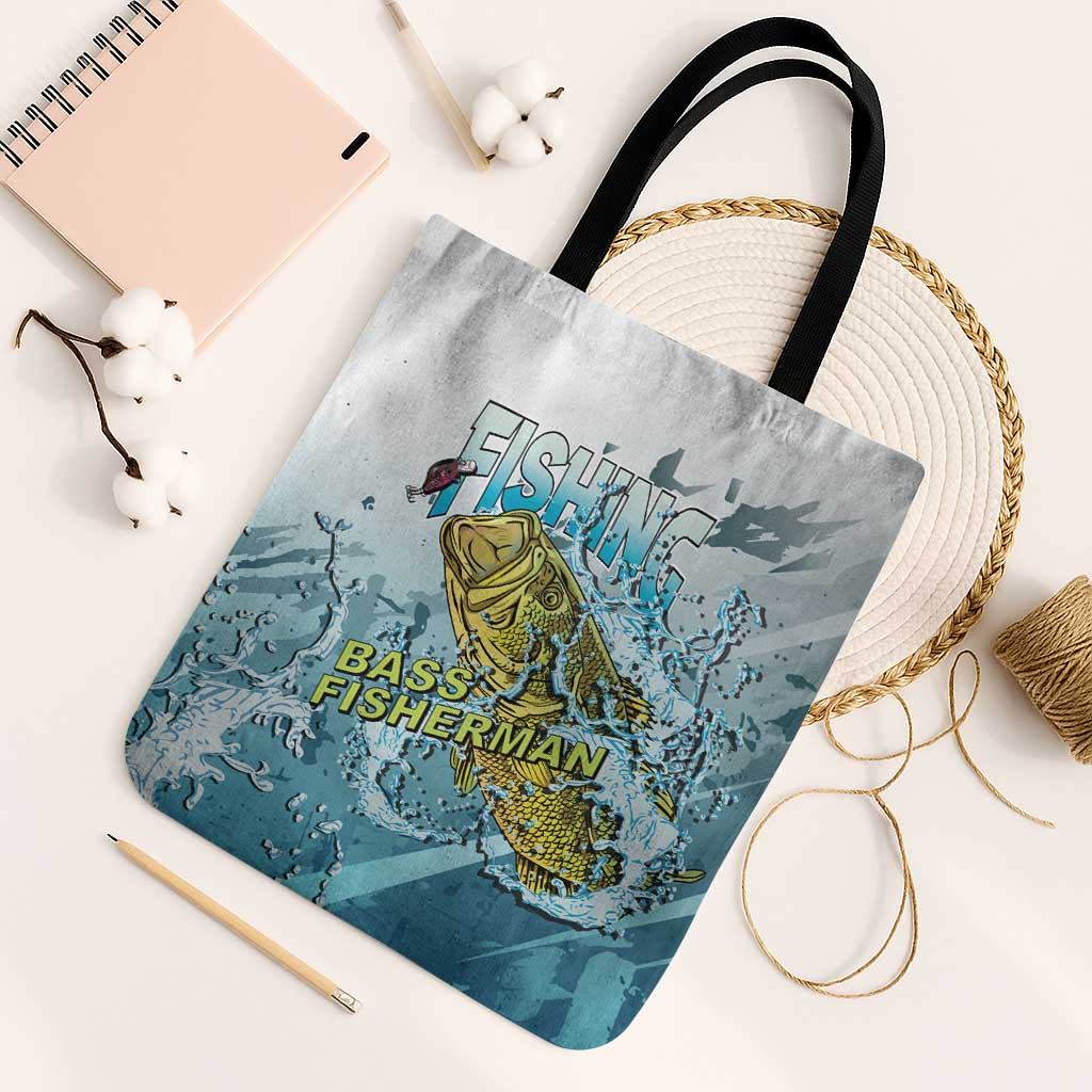 Bass Fishing Vintage Tote Bag - Wonder Print Shop