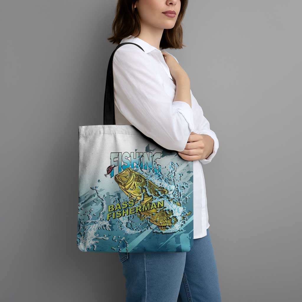 Bass Fishing Vintage Tote Bag - Wonder Print Shop