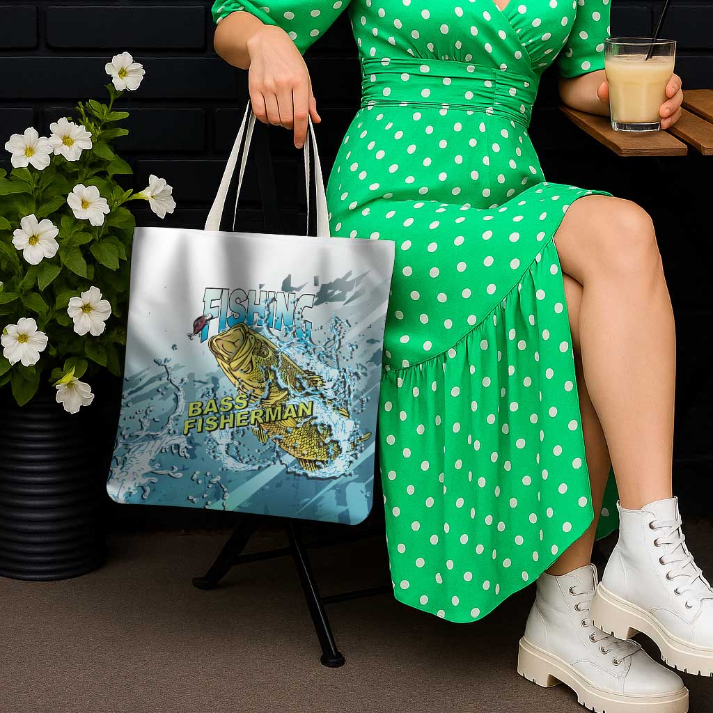 Bass Fishing Vintage Tote Bag - Wonder Print Shop