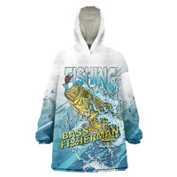 Bass Fishing Vintage Wearable Blanket Hoodie - Wonder Print Shop