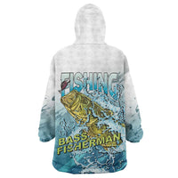 Bass Fishing Vintage Wearable Blanket Hoodie - Wonder Print Shop