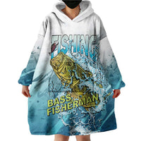 Bass Fishing Vintage Wearable Blanket Hoodie - Wonder Print Shop