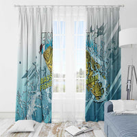 Bass Fishing Vintage Window Curtain - Wonder Print Shop