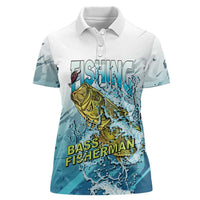 Bass Fishing Vintage Women Polo Shirt - Wonder Print Shop