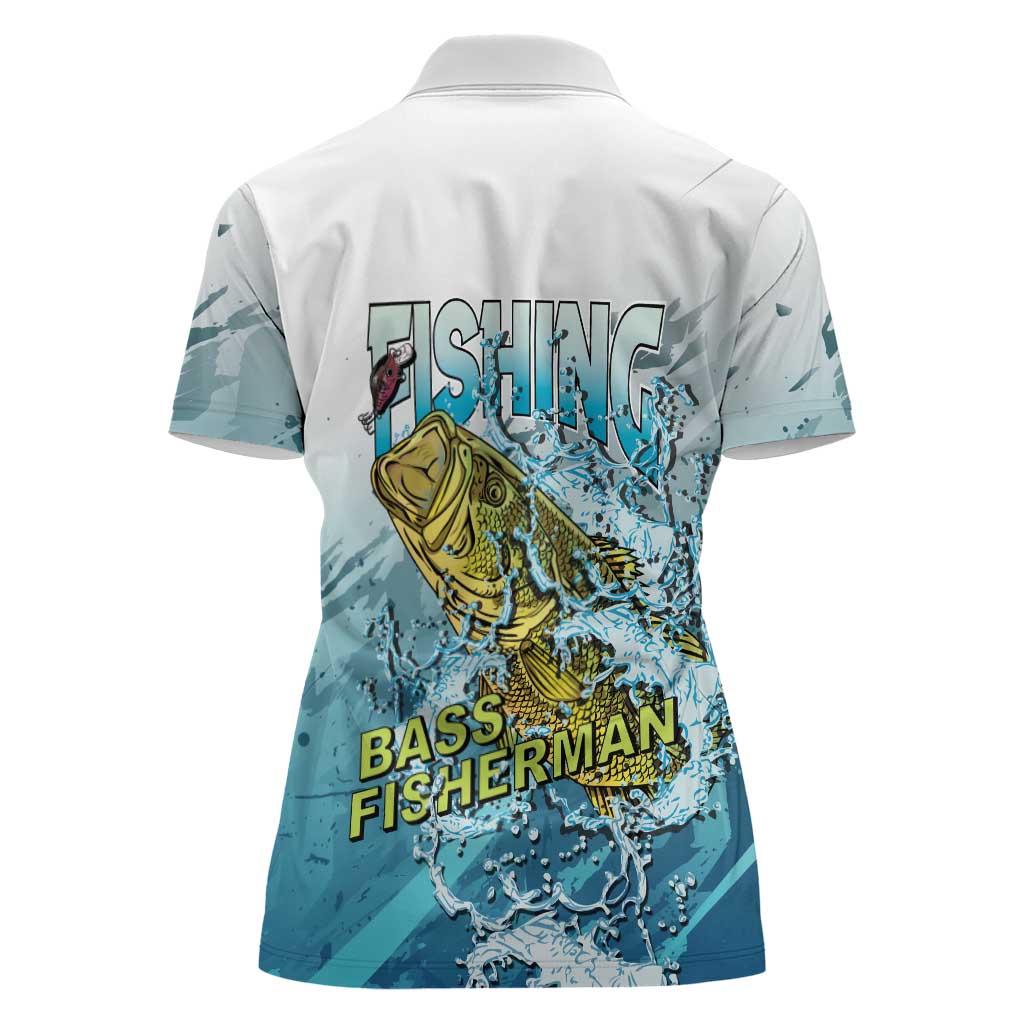 Bass Fishing Vintage Women Polo Shirt - Wonder Print Shop