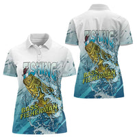Bass Fishing Vintage Women Polo Shirt - Wonder Print Shop