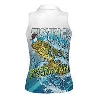 Bass Fishing Vintage Women Sleeveless Polo Shirt - Wonder Print Shop