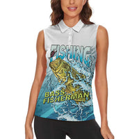 Bass Fishing Vintage Women Sleeveless Polo Shirt - Wonder Print Shop