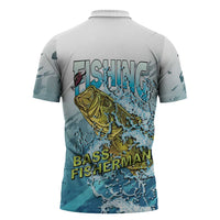 Bass Fishing Vintage Zipper Polo Shirt - Wonder Print Shop