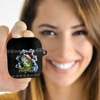 Funny Fishmas Bass AirPods Case Fish Santa Hat Christmas Vibes - Wonder Print Shop