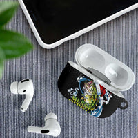 Funny Fishmas Bass AirPods Case Fish Santa Hat Christmas Vibes - Wonder Print Shop