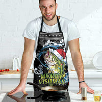 Funny Fishmas Bass Apron Fish Santa Hat Christmas Vibes - Wonder Print Shop
