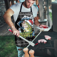 Funny Fishmas Bass Apron Fish Santa Hat Christmas Vibes - Wonder Print Shop