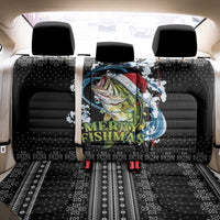 Funny Fishmas Bass Back Car Seat Cover Fish Santa Hat Christmas Vibes - Wonder Print Shop