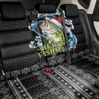 Funny Fishmas Bass Back Car Seat Cover Fish Santa Hat Christmas Vibes - Wonder Print Shop