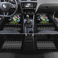 Funny Fishmas Bass Car Mats Fish Santa Hat Christmas Vibes - Wonder Print Shop