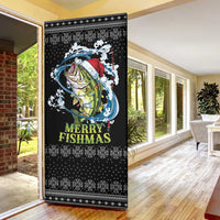 Funny Fishmas Bass Door Cover Fish Santa Hat Christmas Vibes - Wonder Print Shop