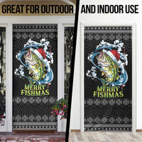 Funny Fishmas Bass Door Cover Fish Santa Hat Christmas Vibes - Wonder Print Shop