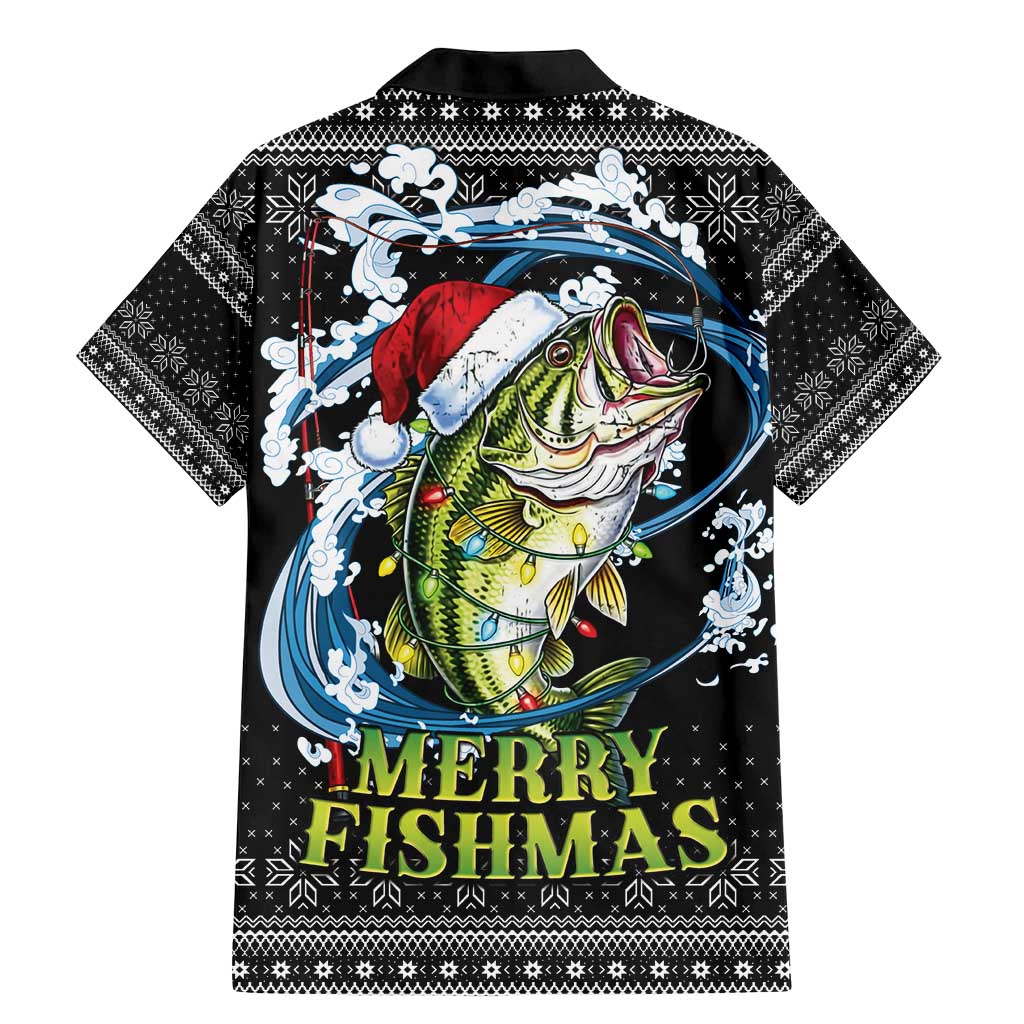 Funny Fishmas Bass Family Matching Mermaid Dress and Hawaiian Shirt Fish Santa Hat Christmas Vibes - Wonder Print Shop