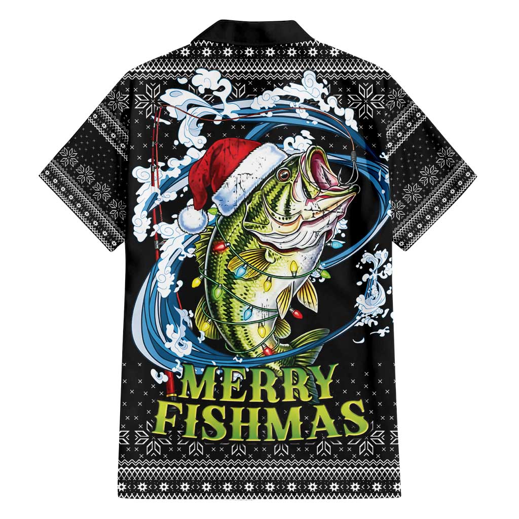 Funny Fishmas Bass Family Matching Summer Maxi Dress and Hawaiian Shirt Fish Santa Hat Christmas Vibes - Wonder Print Shop