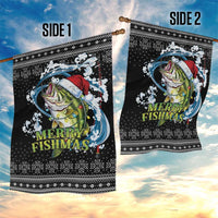 Funny Fishmas Bass Garden Flag Fish Santa Hat Christmas Vibes - Wonder Print Shop