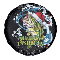 Funny Fishmas Bass Spare Tire Cover Fish Santa Hat Christmas Vibes - Wonder Print Shop
