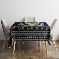 Funny Fishmas Bass Tablecloth Fish Santa Hat Christmas Vibes - Wonder Print Shop