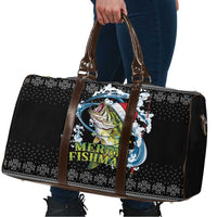 Funny Fishmas Bass Travel Bag Fish Santa Hat Christmas Vibes - Wonder Print Shop