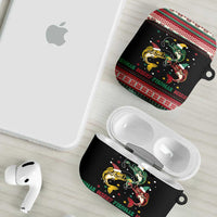 Funny Fishmas Bass AirPods Case Christmas Santa Hat Lights - Wonder Print Shop