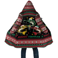 Funny Fishmas Bass Cloak Christmas Santa Hat Lights - Wonder Print Shop