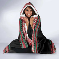 Funny Fishmas Bass Hooded Blanket Christmas Santa Hat Lights - Wonder Print Shop