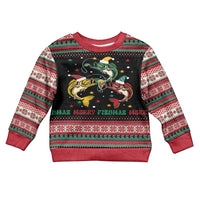 Funny Fishmas Bass Kid Ugly Christmas Sweater Christmas Santa Hat Lights - Wonder Print Shop