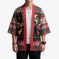 Funny Fishmas Bass Kimono Christmas Santa Hat Lights - Wonder Print Shop