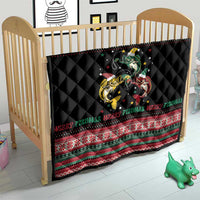 Funny Fishmas Bass Quilt Christmas Santa Hat Lights - Wonder Print Shop