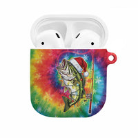 Funny Fishmas Bass AirPods Case Merry Fishmas Tie-dye Christmas Vibes - Wonder Print Shop
