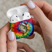 Funny Fishmas Bass AirPods Case Merry Fishmas Tie-dye Christmas Vibes - Wonder Print Shop