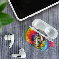 Funny Fishmas Bass AirPods Case Merry Fishmas Tie-dye Christmas Vibes - Wonder Print Shop